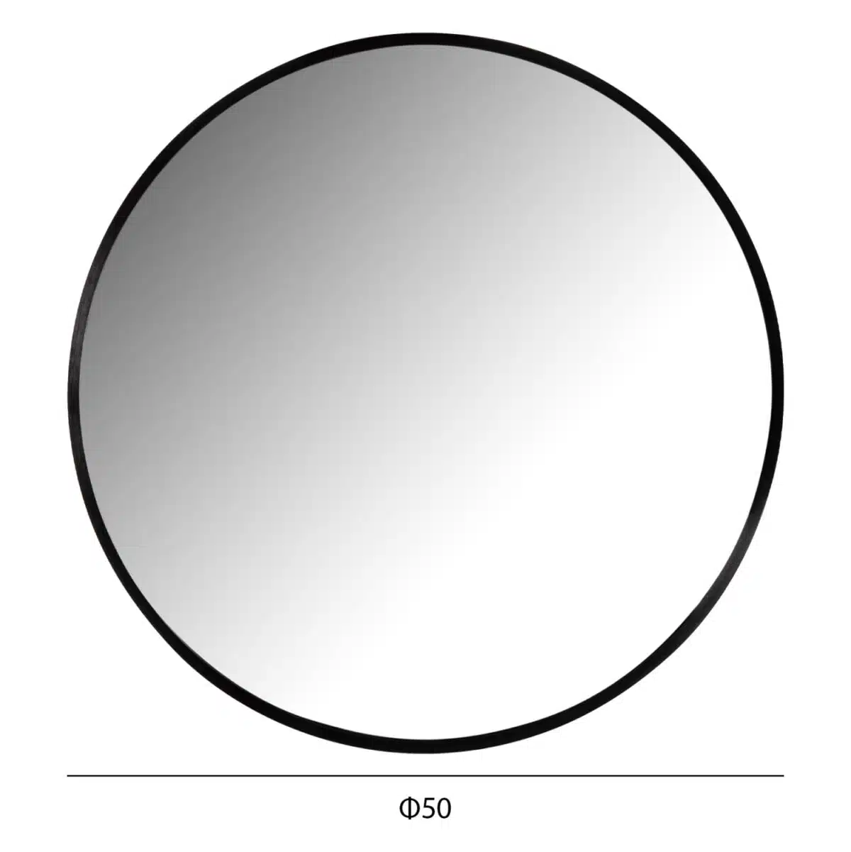 ΚΑΘΡΕΠΤΗΣ ΤΟΙΧΟΥ ΣΤΡΟΓΓΥΛΟΣ HM9582.01 ΣΚΕΛΕΤΟΣ ΑΛΟΥΜΙΝΙΟΥ ΣΕ ΜΑΥΡΟ ΧΡΩΜΑ Φ50x3 εκ. - Image 5