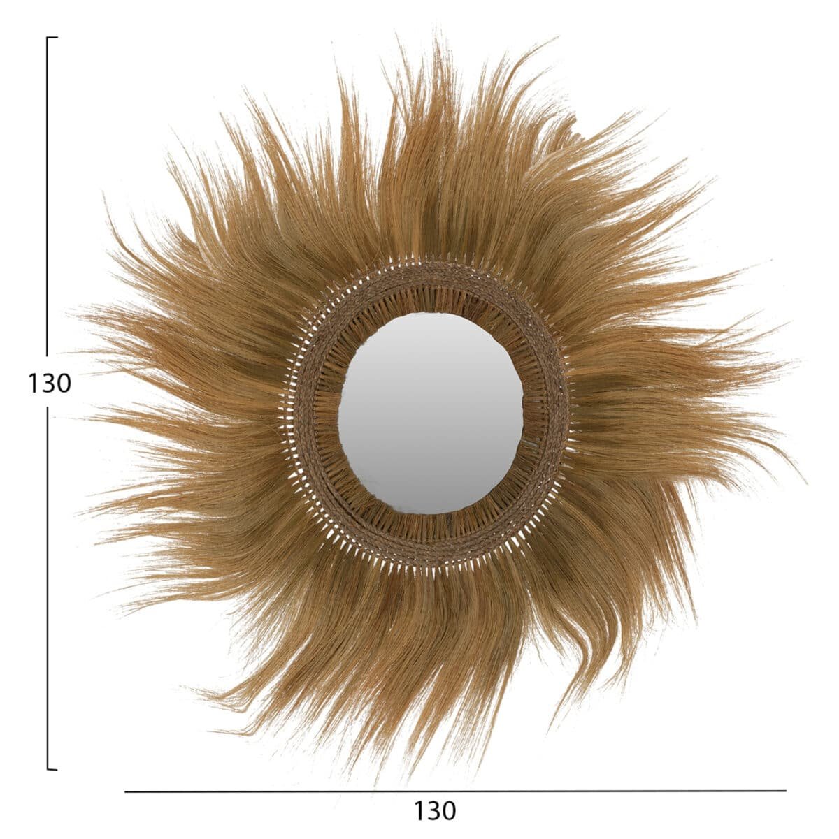 ΚΑΘΡΕΠΤΗΣ ΤΟΙΧΟΥ ΣΤΡΟΓΓΥΛΟΣ ΙΝΕΣ RAYUNG GRASS ΣΕ ΧΡΩΜΑ ΠΡΑΣΙΝΟ 130x4x130Yεκ.HM7802 - Image 2