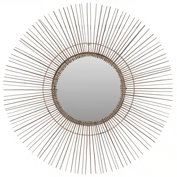 ΚΑΘΡΕΠΤΗΣ ΤΟΙΧΟΥ ΣΤΡΟΓΓΥΛΟΣ ΜΕ STICKS ΚΟΚΟΦΟΙΝΙΚΑ ΣΕ ΦΥΣΙΚΟ 120x4x120Yεκ.HM7732