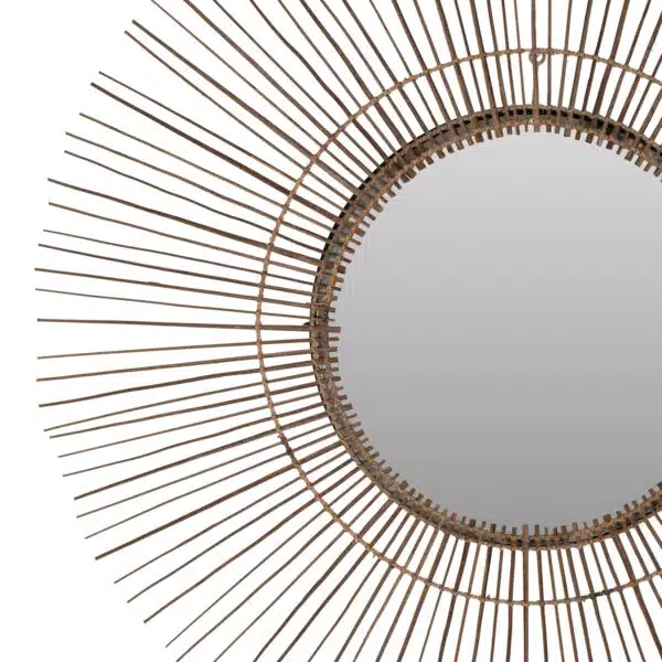 ΚΑΘΡΕΠΤΗΣ ΤΟΙΧΟΥ ΣΤΡΟΓΓΥΛΟΣ ΜΕ STICKS ΚΟΚΟΦΟΙΝΙΚΑ ΣΕ ΦΥΣΙΚΟ 120x4x120Yεκ.HM7732 - Image 4