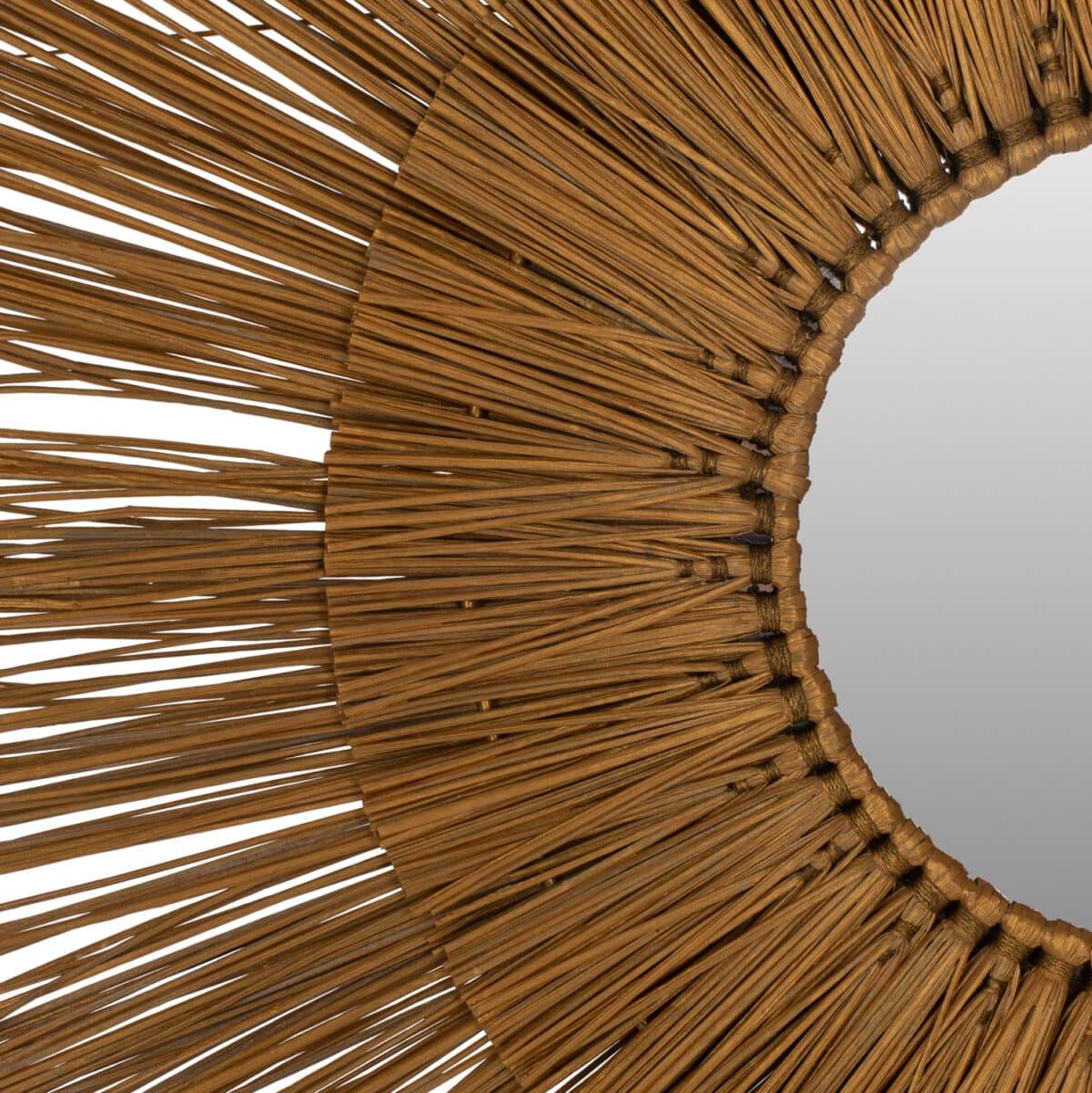 ΚΑΘΡΕΠΤΗΣ ΤΟΙΧΟΥ ΣΤΡΟΓΓΥΛΟΣ MENDONG GRASS ΠΛΑΙΣΙΟ ΣΕ ΧΡΩΜΑ ΧΡΥΣΟ Φ65εκ.HM7801 - Image 5