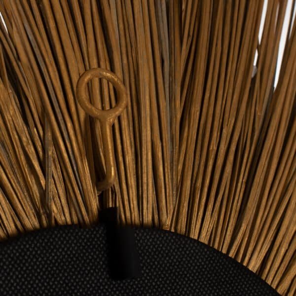 ΚΑΘΡΕΠΤΗΣ ΤΟΙΧΟΥ ΣΤΡΟΓΓΥΛΟΣ MENDONG GRASS ΠΛΑΙΣΙΟ ΣΕ ΧΡΩΜΑ ΧΡΥΣΟ Φ65εκ.HM7801 - Image 6