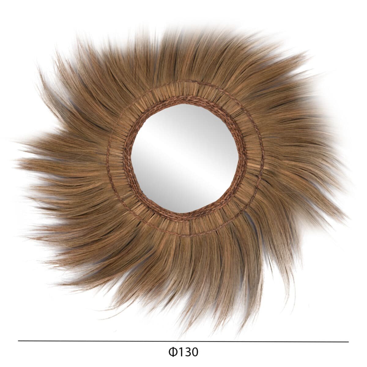 ΚΑΘΡΕΠΤΗΣ ΤΟΙΧΟY ΣΤΡΟΓΓΥΛΟΣ ΠΛΑΙΣΙΟ ΙΝΕΣ ΜΠΑΝΑΝΑΣ ΣΕ ΦΥΣΙΚΟ 130x4x130Υεκ.HM7734 - Image 2