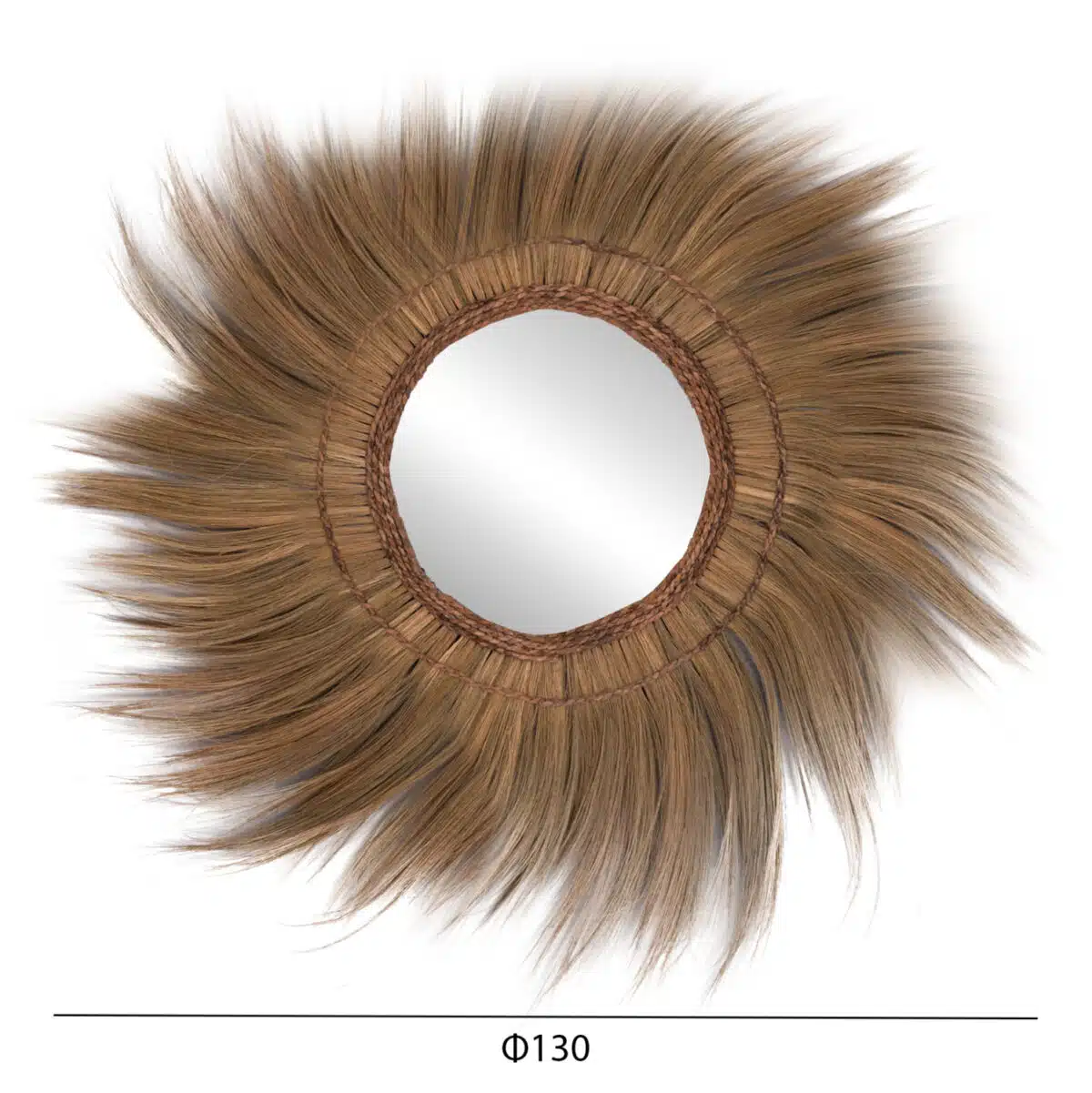 ΚΑΘΡΕΠΤΗΣ ΤΟΙΧΟY ΣΤΡΟΓΓΥΛΟΣ ΠΛΑΙΣΙΟ ΙΝΕΣ ΜΠΑΝΑΝΑΣ ΣΕ ΦΥΣΙΚΟ 130x4x130Υεκ.HM7734 - Image 2