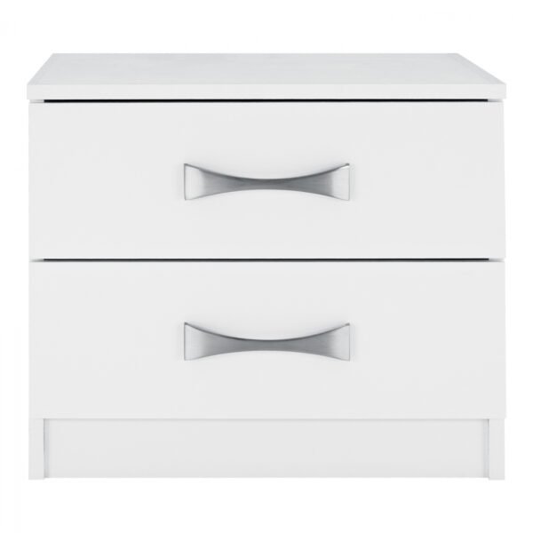 ΚΟΜΟΔΙΝΟ ΜΕ 2 ΣΥΡΤΑΡΙΑ ASHLYN ΚΑΙ ΑΣΗΜΙ ΧΕΡΟΥΛΙ HM2235.05 ΛΕΥΚΟ 48x40,5x41,5Y εκ. - Image 4