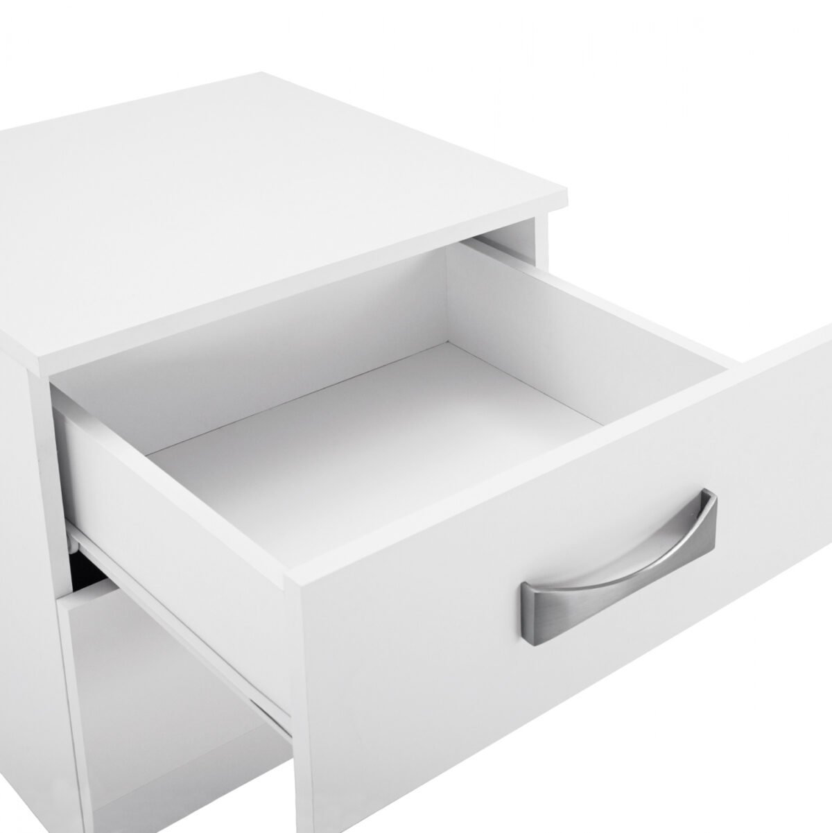 ΚΟΜΟΔΙΝΟ ΜΕ 2 ΣΥΡΤΑΡΙΑ ASHLYN ΚΑΙ ΑΣΗΜΙ ΧΕΡΟΥΛΙ HM2235.05 ΛΕΥΚΟ 48x40,5x41,5Y εκ. - Image 5