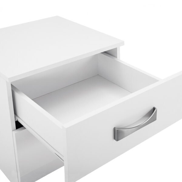 ΚΟΜΟΔΙΝΟ ΜΕ 2 ΣΥΡΤΑΡΙΑ ASHLYN ΚΑΙ ΑΣΗΜΙ ΧΕΡΟΥΛΙ HM2235.05 ΛΕΥΚΟ 48x40,5x41,5Y εκ. - Image 5