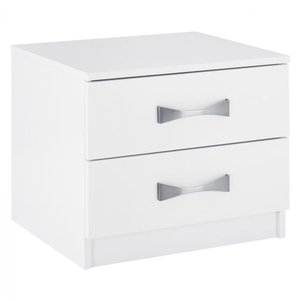 ΚΟΜΟΔΙΝΟ ΜΕ 2 ΣΥΡΤΑΡΙΑ ASHLYN ΚΑΙ ΑΣΗΜΙ ΧΕΡΟΥΛΙ HM2235.05 ΛΕΥΚΟ 48x40