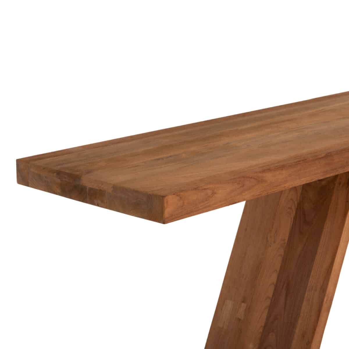 ΚΟΝΣΟΛΑ ΑΠΟ ΞΥΛΟ ΤΕΑΚ ΦΥΣΙΚΟ ΧΡΩΜΑ HM9555 220x50x90Υεκ. - Image 4