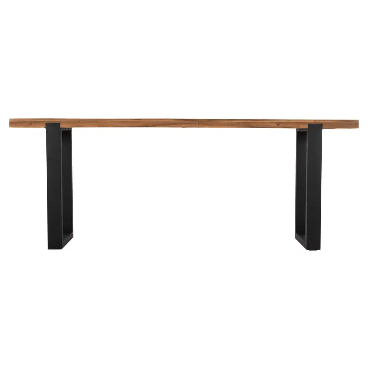 ΚΟΝΣΟΛΑ SHIRE HM9800 ΑΝΑΚΥΚΛΩΜΕΝΟ ΞΥΛΟ TEAK-ΜΑΥΡΕΣ ΜΕΤΑΛΛΙΚΕΣ ΒΑΣΕΙΣ 240x50x90Yεκ - Image 3