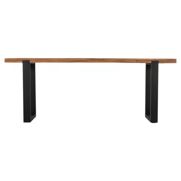ΚΟΝΣΟΛΑ SHIRE HM9800 ΑΝΑΚΥΚΛΩΜΕΝΟ ΞΥΛΟ TEAK-ΜΑΥΡΕΣ ΜΕΤΑΛΛΙΚΕΣ ΒΑΣΕΙΣ 240x50x90Yεκ - Image 3