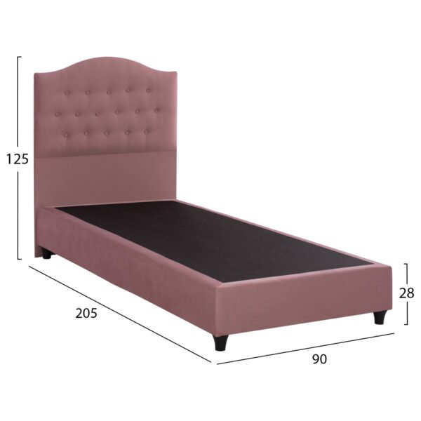 ΚΡΕΒΑΤΙ MALENA ΑΠΟ ΒΕΛΟΥΔΟ ΣΑΠΙΟ ΜΗΛΟ HM651.12 ΓΙΑ ΣΤΡΩΜΑ 90x200 εκ. - Image 3