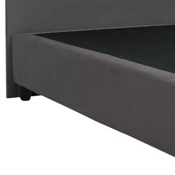 ΚΡΕΒΑΤΙ DOLORES ΑΠΟ ΓΚΡΙ ΒΕΛΟΥΔΟ HM637.10 ΓΙΑ ΣΤΡΩΜΑ 150x200 εκ. - Image 5
