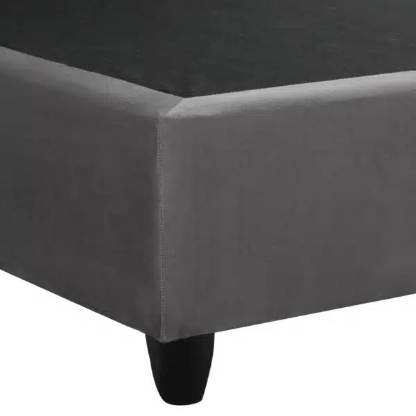 ΚΡΕΒΑΤΙ DOLORES ΑΠΟ ΓΚΡΙ ΒΕΛΟΥΔΟ HM637.10 ΓΙΑ ΣΤΡΩΜΑ 150x200 εκ. - Image 6