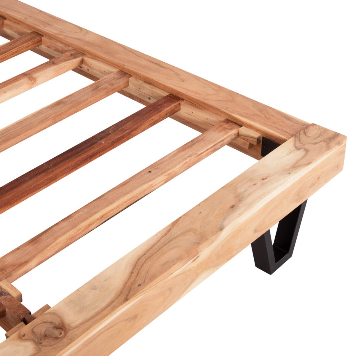 ΚΡΕΒΑΤΙ ALICIA ΑΠΟ ΜΕΤΑΛΛΟ ΚΑΙ ΜΑΣΙΦ ΞΥΛΟ ΑΚΑΚΙΑΣ 217x180,5x94Yεκ.(ΣΤΡΩΜΑ 160Χ200)HM8359.11 - Image 8