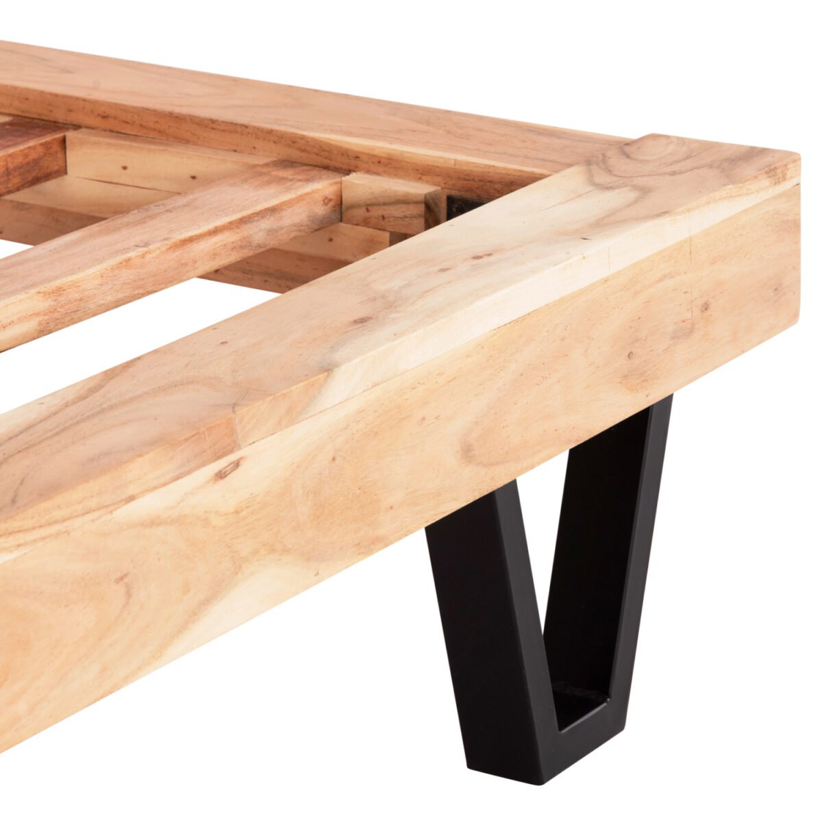 ΚΡΕΒΑΤΙ ALICIA ΑΠΟ ΜΕΤΑΛΛΟ ΚΑΙ ΜΑΣΙΦ ΞΥΛΟ ΑΚΑΚΙΑΣ 217x180,5x94Yεκ.(ΣΤΡΩΜΑ 160Χ200)HM8359.11 - Image 9