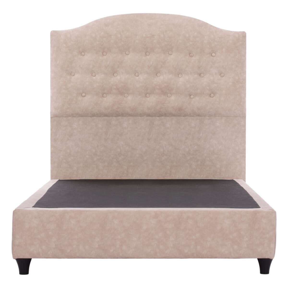 ΚΡΕΒΑΤΙ MALENA ΑΠΟ ΜΠΕΖ ΥΦΑΣΜΑ NUBUCK HM647.22 ΓΙΑ ΣΤΡΩΜΑ 120x200 εκ. - Image 4