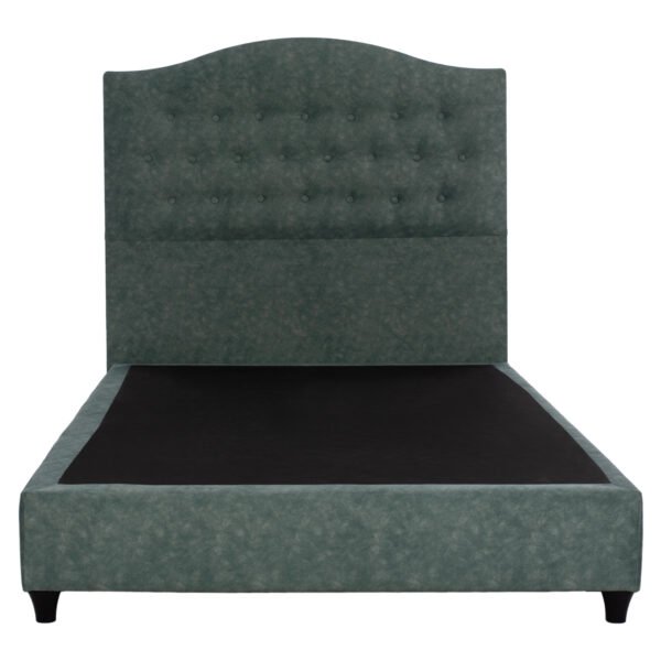 ΚΡΕΒΑΤΙ MALENA ΑΠΟ ΠΡΑΣΙΝΟ ΥΦΑΣΜΑ τύπου NUBUCK, HM647.27 ΓΙΑ ΣΤΡΩΜΑ 120x200 εκ. - Image 4