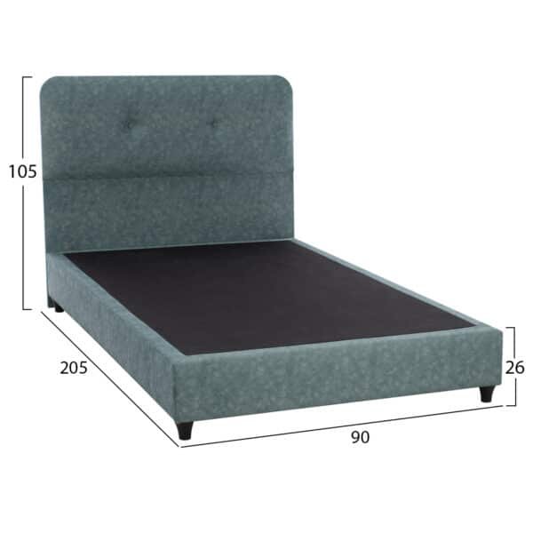 ΚΡΕΒΑΤΙ DOLORES ΑΠΟ ΥΦΑΣΜΑ LIGHT GREEN HM649.27 ΓΙΑ ΣΤΡΩΜΑ 90x200 εκ. - Image 3