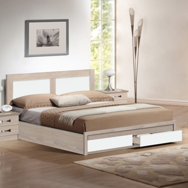 ΚΡΕΒΑΤΙ CAPRI HM312.06 ΜΕ 2 ΣΥΡΤΑΡΙΑ SONAMA ΛΕΥΚΟ ΓΙΑ ΣΤΡΩΜΑ 150x200 εκ. - Image 2