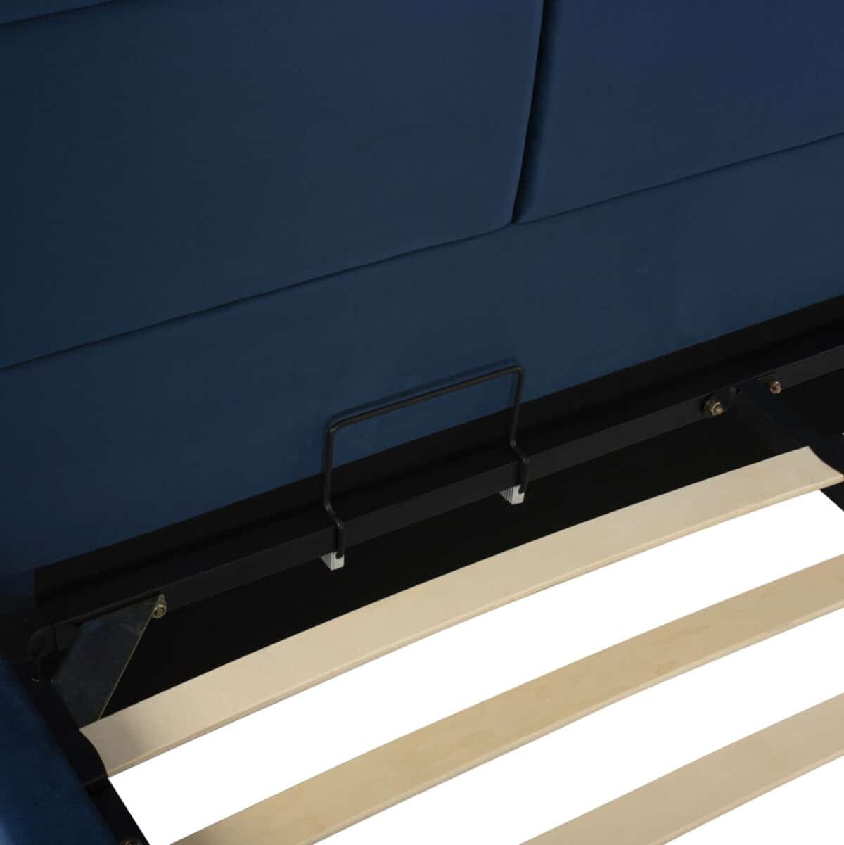 ΚΡΕΒΑΤΙ BRILEY ΒΕΛΟΥΔΟ ΜΠΛΕ ΜΕ ΑΠΟΘΗΚΕΥΤΙΚΟ ΧΩΡΟ 160x200εκ. HM583.08 - Image 6