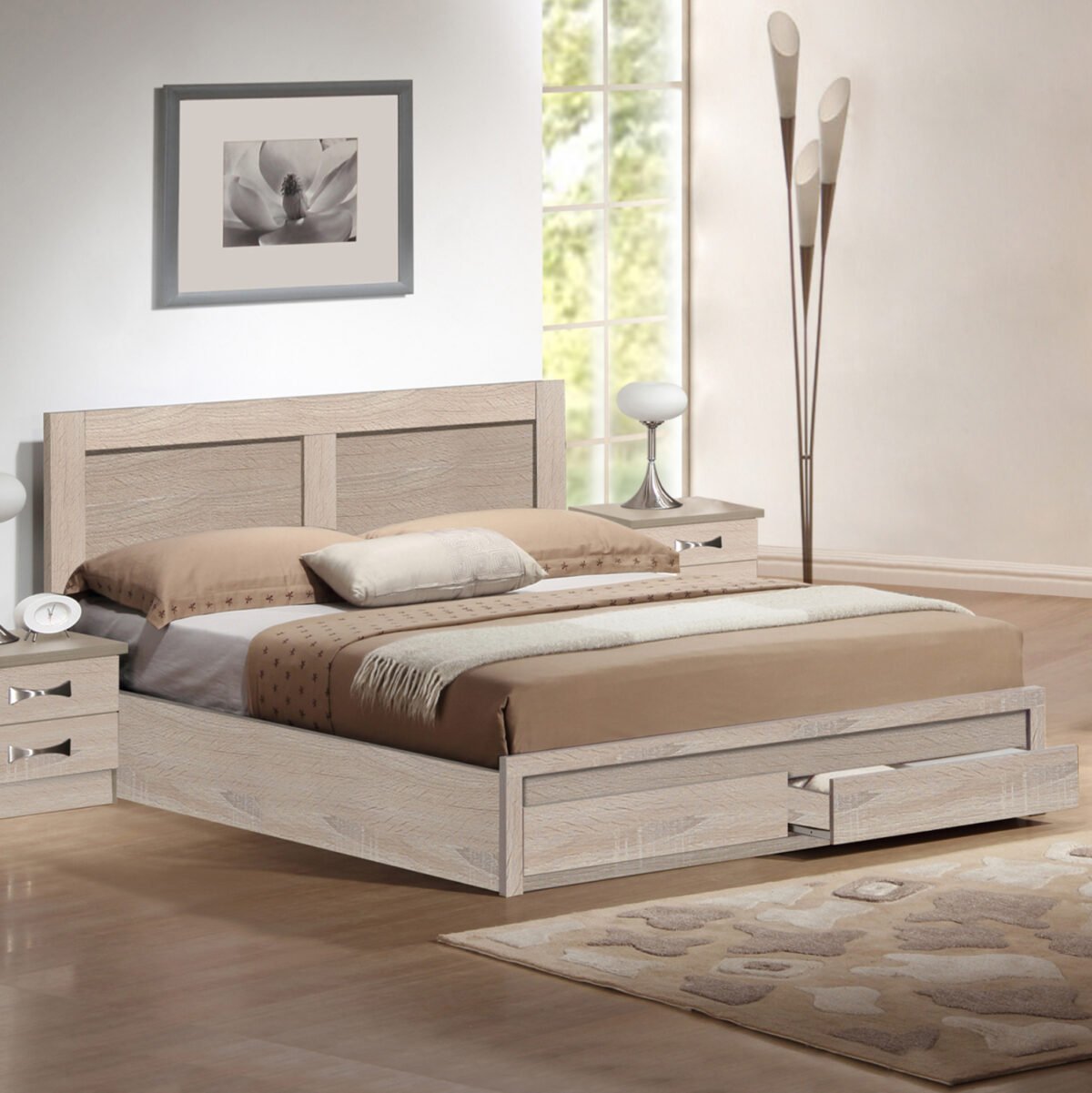 ΚΡΕΒΑΤΙ CAPRI HM599.02 ΜΕ 2ΣΥΡΤΑΡΙΑ- SONAMA-ΓΙΑ ΣΤΡΩΜΑ 140x200 εκ. - Image 2