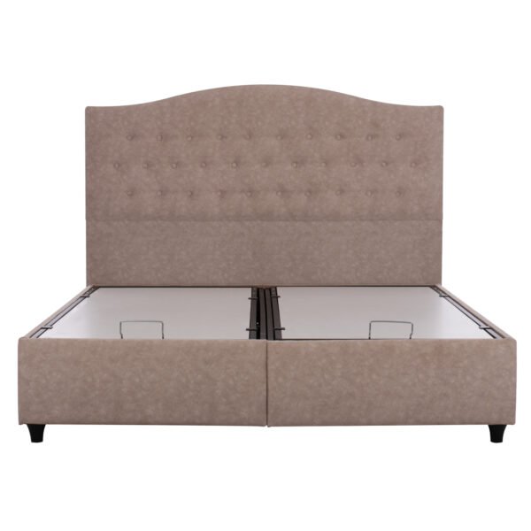 ΚΡΕΒΑΤΙ MALENA ΜΕ ΑΠΟΘΗΚΕΥΤΙΚΟ ΜΠΕΖ ΥΦΑΣΜΑ Τ. NUBUK HM624.22 ΓΙΑ ΣΤΡΩΜΑ 160x200 εκ. - Image 4