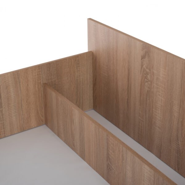 ΚΡΕΒΑΤΙ ADLER ΜΕΛΑΜΙΝΗΣ ΔΙΠΛΟ ΓΙΑ ΣΤΡΩΜΑ 160Χ200εκ. SONOMA OAK HM2432 - Image 7