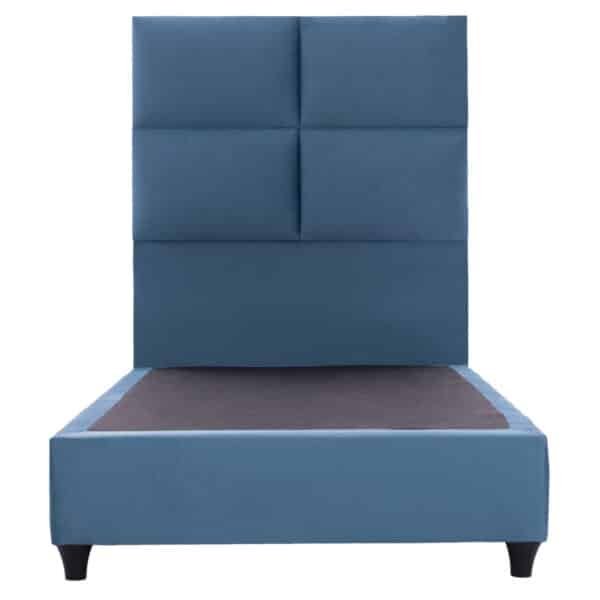 ΚΡΕΒΑΤΙ MILO ΜΠΛΕ ΒΕΛΟΥΔΟ HM652.09 ΓΙΑ ΣΤΡΩΜΑ 90x200 εκ. - Image 3