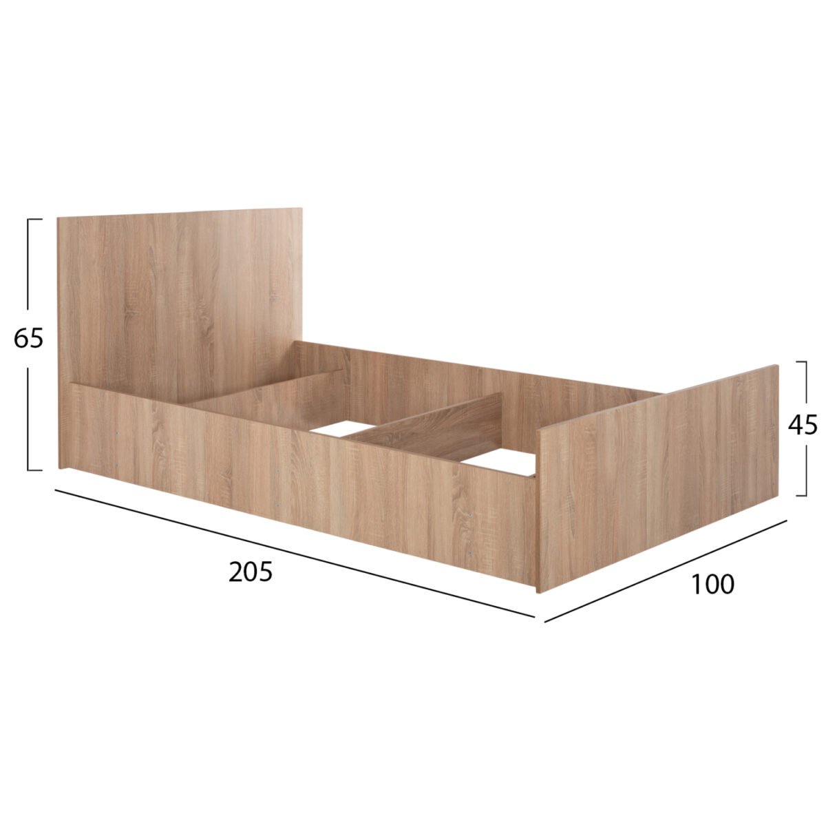 ΚΡΕΒΑΤΙ ADLER ΜΟΝΟ 90X200 SONAMA OAK HM2433.01 - Image 2