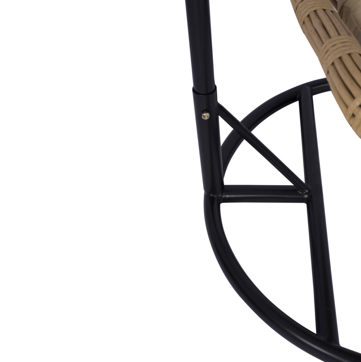 ΚΡΕΜΑΣΤΗ ΦΩΛΙΑ LUCIA HM5676.01 ΜΕ WICKER&ΜΑΞΙΛΑΡΙΑ ΜΠΕΖ-ΜΑΥΡΟ ΜΕΤΑΛΛΟ Φ95Χ195Υεκ. - Image 10