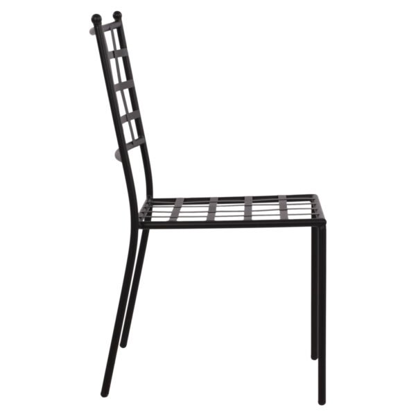 ΜΕΤΑΛΛΙΚΗ ΚΑΡΕΚΛΑ EMERY HM5509 ΣΕ ΜΑΥΡΗ ΑΠΟΧΡΩΣΗ 46x58x88  cm - Image 4