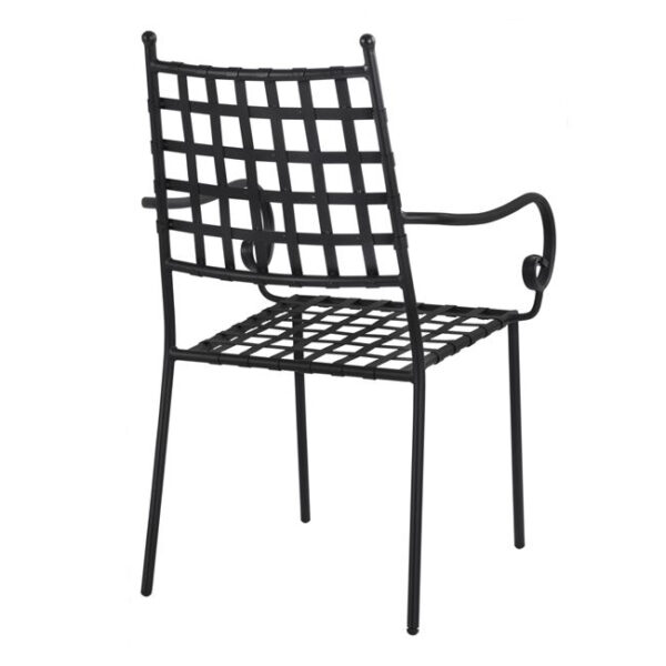 ΜΕΤΑΛΛΙΚΗ ΠΟΛΥΘΡΟΝΑ KENNEDY HM5171.11 ΣΕ ΜΑΥΡΗ ΑΠΟΧΡΩΣΗ 57x60x92 cm - Image 5