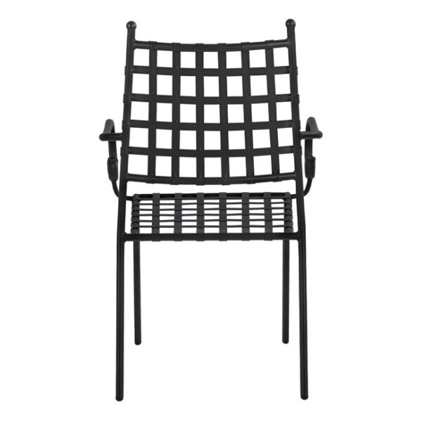 ΜΕΤΑΛΛΙΚΗ ΠΟΛΥΘΡΟΝΑ KENNEDY HM5171.11 ΣΕ ΜΑΥΡΗ ΑΠΟΧΡΩΣΗ 57x60x92 cm - Image 6