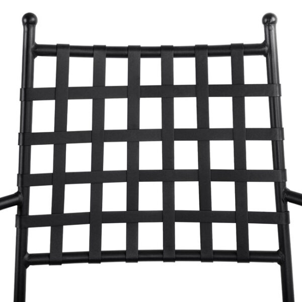 ΜΕΤΑΛΛΙΚΗ ΠΟΛΥΘΡΟΝΑ KENNEDY HM5171.11 ΣΕ ΜΑΥΡΗ ΑΠΟΧΡΩΣΗ 57x60x92 cm - Image 8