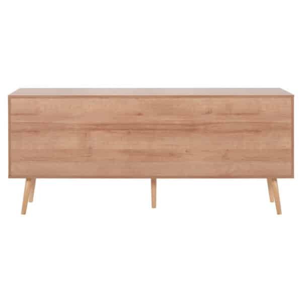 ΜΠΟΥΦΕΣ COLM HM9440.11 ΜΕΛΑΜΙΝΗΣ & ΣΥΝΘΕΤΙΚΟ RATTAN ΣΤΙΣ 4 ΠΟΡΤΕΣ 160x39,5x71Yεκ. - Image 5