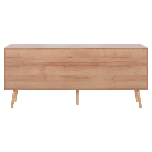 ΜΠΟΥΦΕΣ COLM HM9440.11 ΜΕΛΑΜΙΝΗΣ & ΣΥΝΘΕΤΙΚΟ RATTAN ΣΤΙΣ 4 ΠΟΡΤΕΣ 160x39,5x71Yεκ. - Image 5