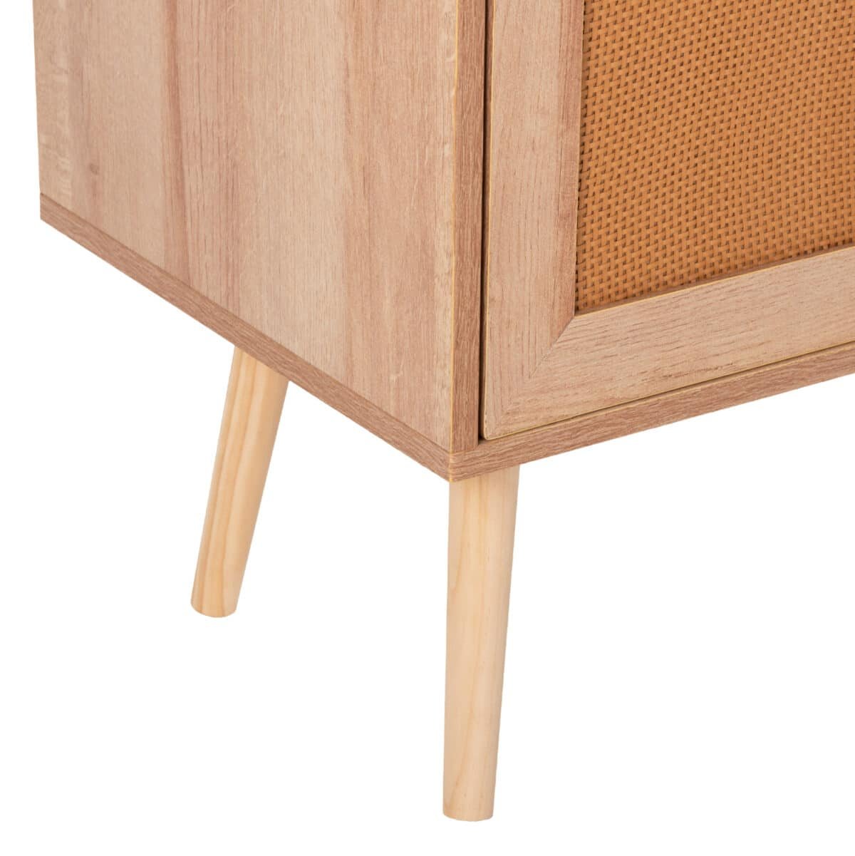 ΜΠΟΥΦΕΣ COLM HM9440.11 ΜΕΛΑΜΙΝΗΣ & ΣΥΝΘΕΤΙΚΟ RATTAN ΣΤΙΣ 4 ΠΟΡΤΕΣ 160x39,5x71Yεκ. - Image 8