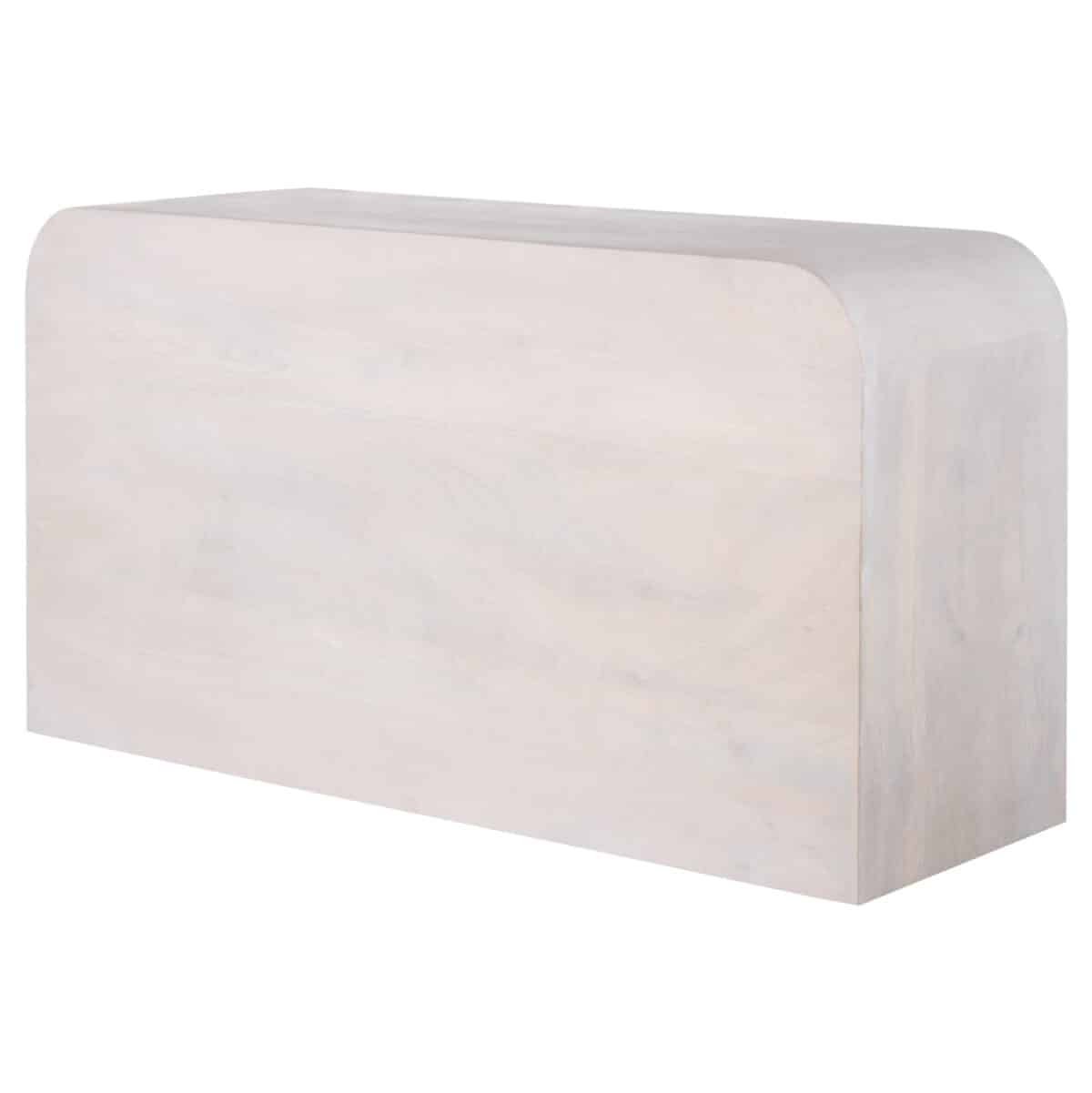 ΜΠΟΥΦΕΣ HANDYR HM9705 ΜΑΣΙΦ ΞΥΛΟ MANGO ΣΕ ΛΕΥΚΟ ΧΡΩΜΑ 165x35x75Yεκ. - Image 4