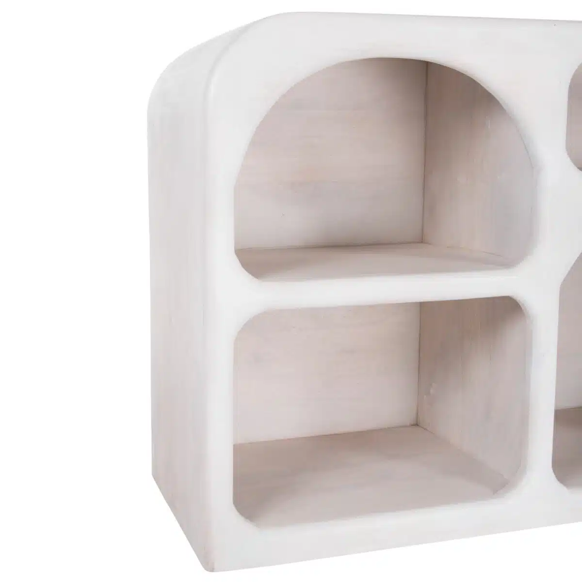 ΜΠΟΥΦΕΣ HANDYR HM9705 ΜΑΣΙΦ ΞΥΛΟ MANGO ΣΕ ΛΕΥΚΟ ΧΡΩΜΑ 165x35x75Yεκ. - Image 5