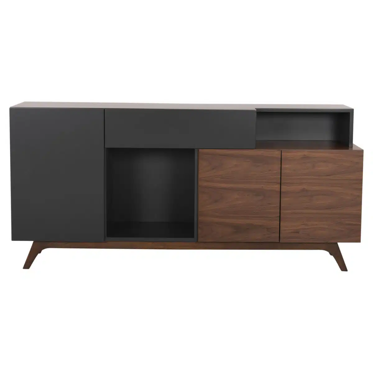 ΜΠΟΥΦΕΣ PREDA HM9747 MDF ΜΕ ΚΑΡΥΔΙ & ΣΚΟΥΡΟ ΓΚΡΙ ΚΑΠΛΑΜΑ 167x28-40x80Υεκ. - Image 4