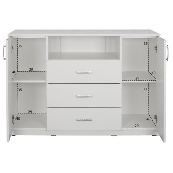 ΜΠΟΥΦΕΣ ΜΕ 2 ΝΤΟΥΛΑΠΙΑ Κ 3 ΣΥΡΤΑΡΙΑ ADLER ΛΕΥΚΟΣ HM2430.03 120X45X85Y εκ. - Image 4