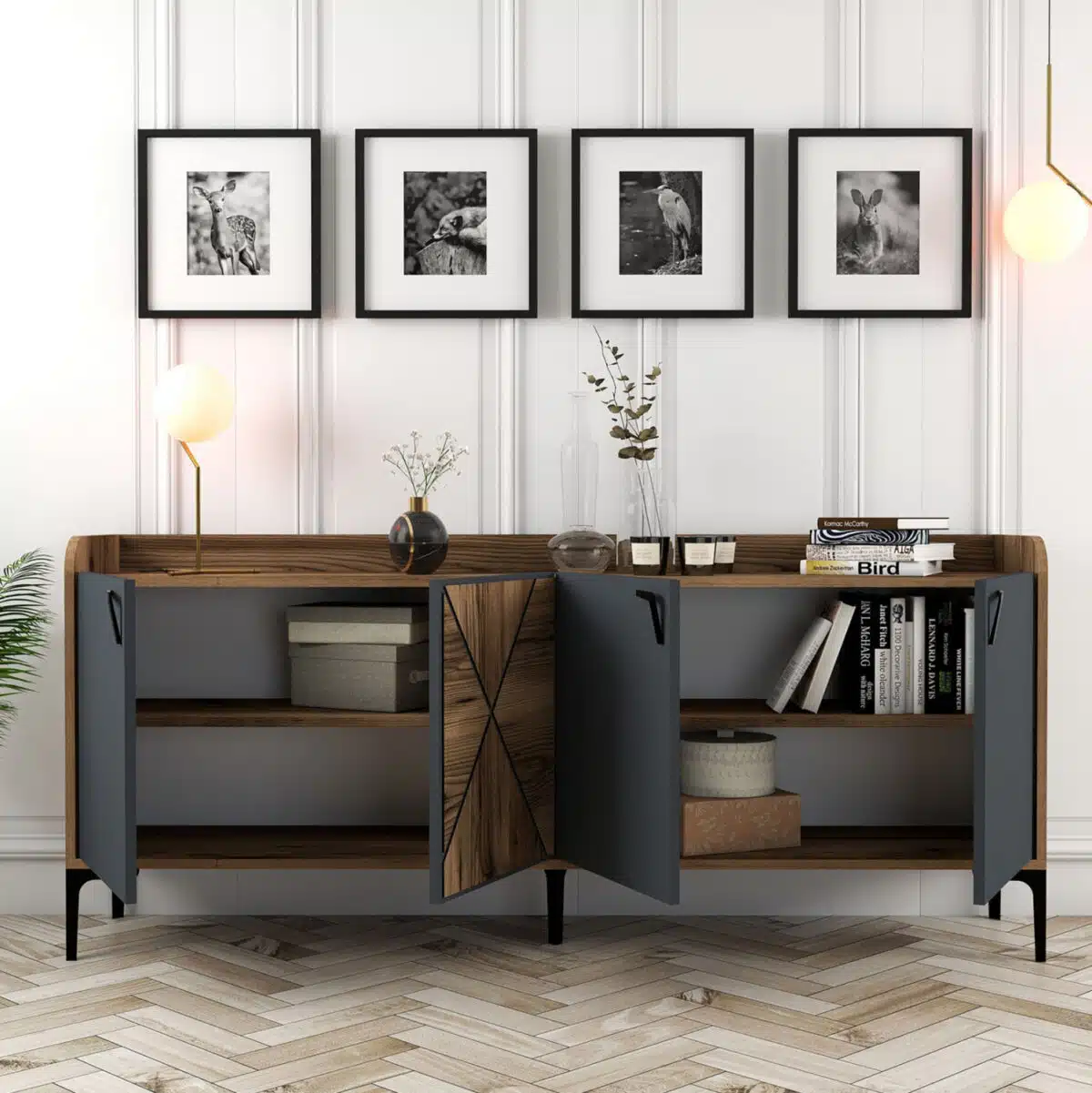 ΜΠΟΥΦΕΣ ΜΕΛΑΜΙΝΗΣ ΚΑΡΥΔΙ ΚΑΙ ΑΝΘΡΑΚΙ 180x35x78Yεκ. HM9433.01 - Image 4