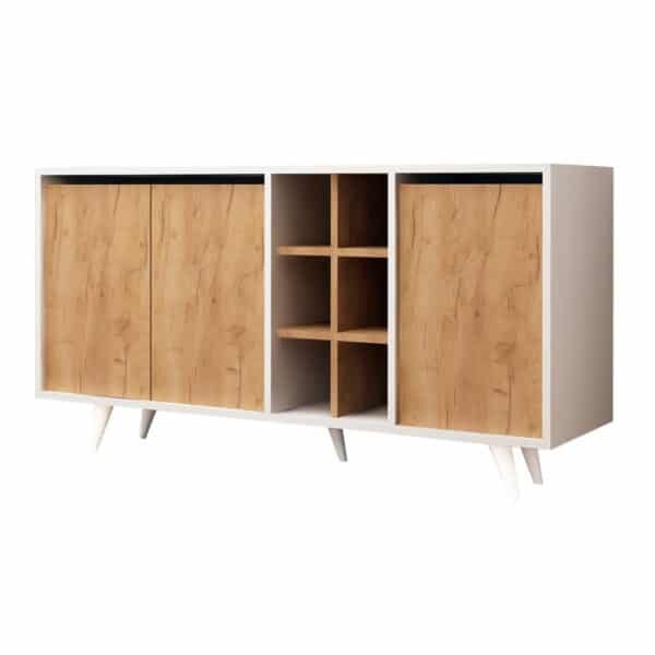 ΜΠΟΥΦΕΣ ΜΕΛΑΜΙΝΗΣ ΛΕΥΚΟΣ ΜΕ ΚΑΡΥΔΙ ΠΟΡΤΕΣ 140x40x86Yεκ.HM9432.01 - Image 6