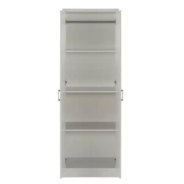 ΝΤΟΥΛΑΠΑ 2ΦΥΛΛΗ BAILEY ΜΕ ΤΡΙΑ ΡΑΦΙΑ HM337.05 ΜΕΛΑΜΙΝΗ ΛΕΥΚΗ 60Χ43Χ181Υεκ. - Image 4