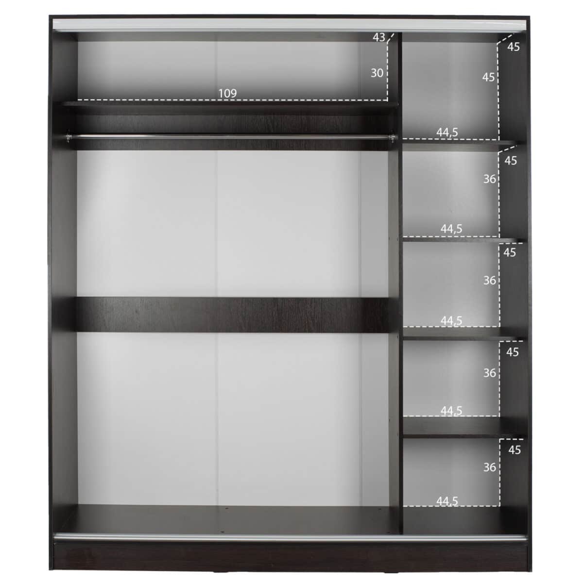 ΝΤΟΥΛΑΠΑ ΔΙΦΥΛΛΗ ADLER ΣΥΡΟΜΕΝΗ ΜΕ ΚΑΘΡΕΠΤΗ ΒΕΓΓΕ HM2434.02 160x60x210 εκ. - Image 3