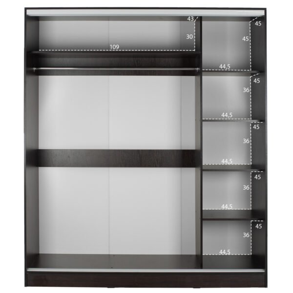 ΝΤΟΥΛΑΠΑ ΔΙΦΥΛΛΗ ADLER ΣΥΡΟΜΕΝΗ ΜΕ ΚΑΘΡΕΠΤΗ ΒΕΓΓΕ HM2434.02 160x60x210 εκ. - Image 3