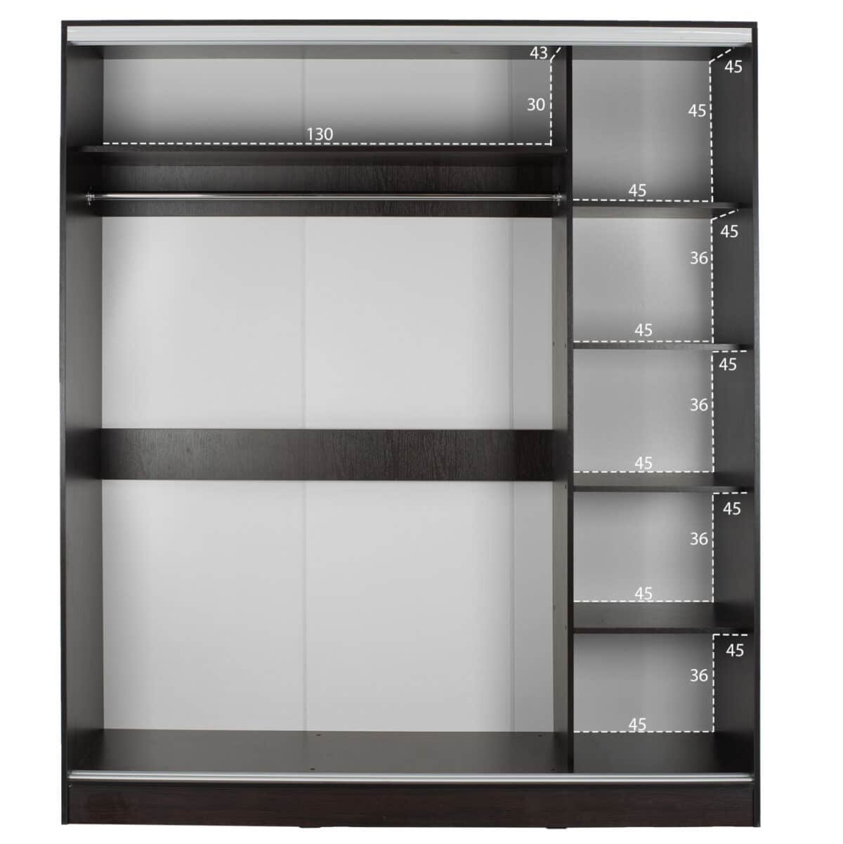 ΝΤΟΥΛΑΠΑ ΔΙΦΥΛΛΗ ADLER ΣΥΡΟΜΕΝΗ ΜΕ ΚΑΘΡΕΠΤΗ ΒΕΓΓΕ HM2434.02 160x60x210 εκ. - Image 4