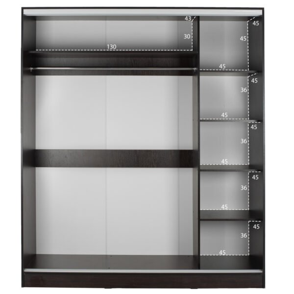 ΝΤΟΥΛΑΠΑ ΔΙΦΥΛΛΗ ADLER ΣΥΡΟΜΕΝΗ ΜΕ ΚΑΘΡΕΠΤΗ ΒΕΓΓΕ HM2434.02 160x60x210 εκ. - Image 4