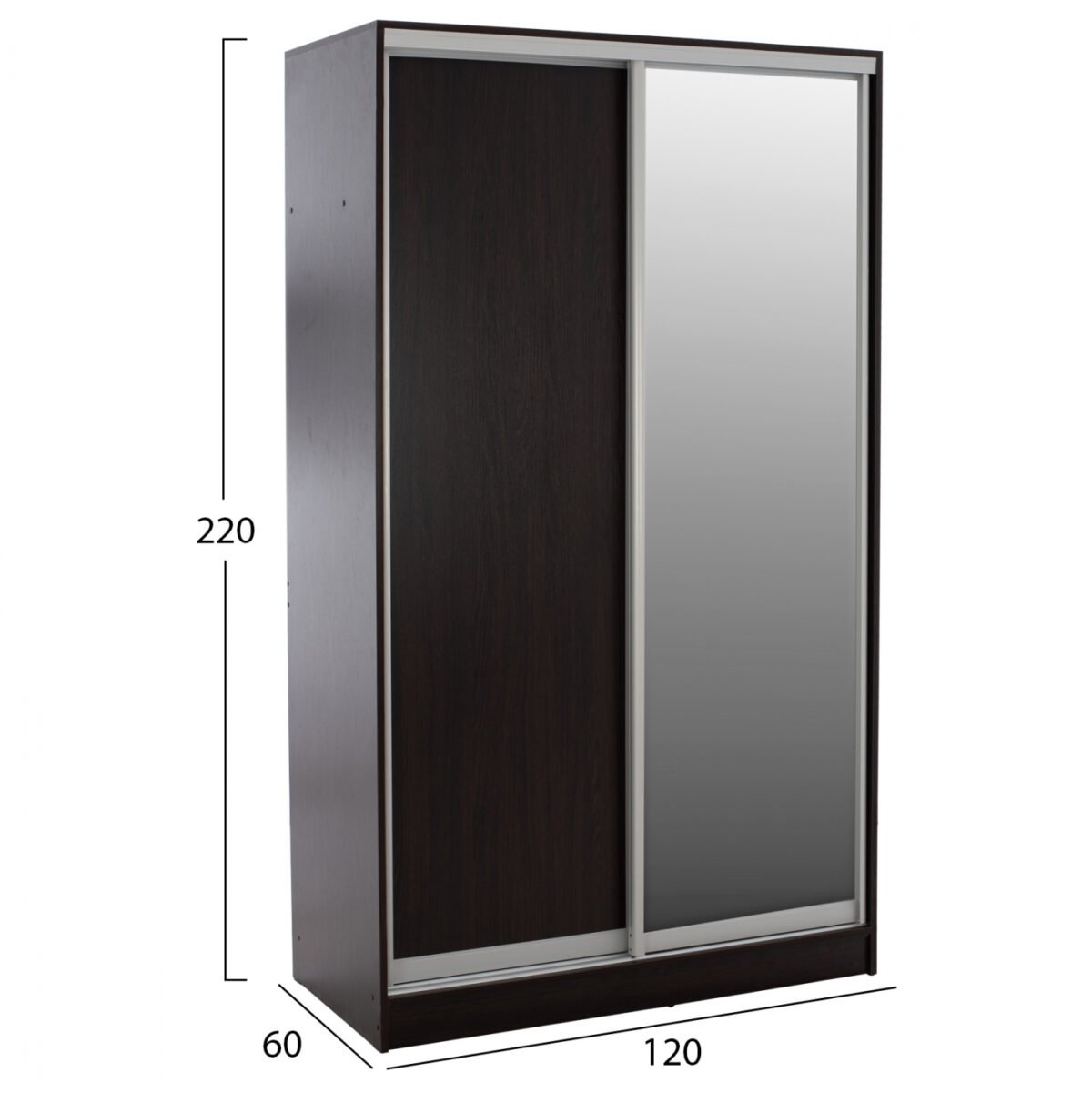 ΝΤΟΥΛΑΠΑ ΣΥΡΟΜΕΝΗ ADLER ΣΥΡΟΜΕΝΗ ΜΕΛΑΜΙΝΗΣ 120x60x220Υεκ. ΔΙΦΥΛΛΗ WENGE ΜΕ ΚΑΘΡΕΠΤΗ HM2460.02 - Image 2